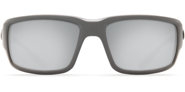Costa Del Mar Fantail Polarized Sunglasses Matte Gray Silver Copper Mirror Glass Front